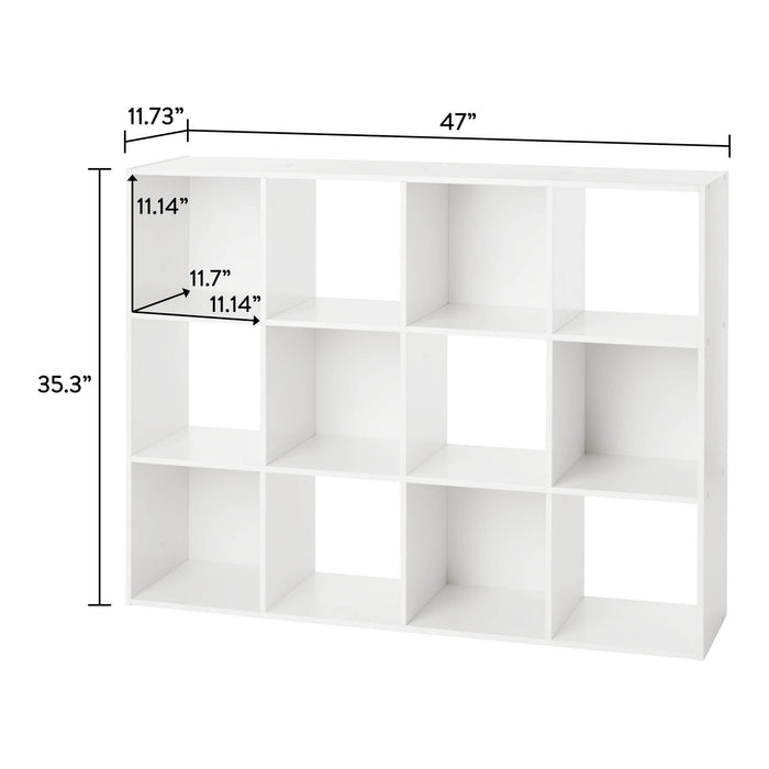 Mainstays 12 Cube Storage Organizer, Spring Pine - new