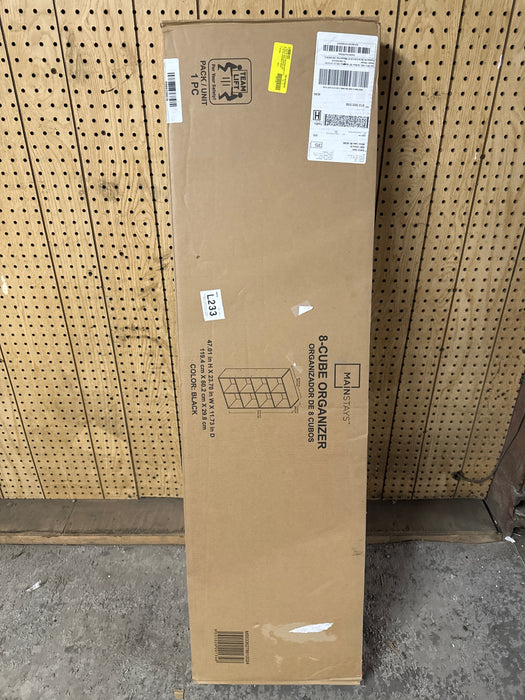 Mainstays 8 Cube Storage Organizer, Black - new