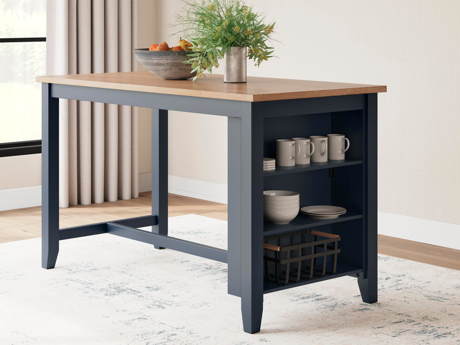 Gesthaven Natural/Blue RECT Dining Room Counter Table