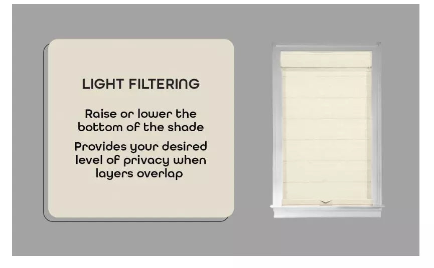 Achim Importing Cordless Celestial Sheer Double Layered Shade - Linen - 34 x 72 in. - new