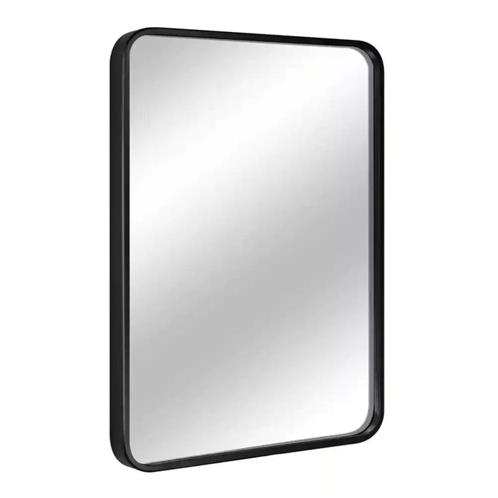 ELLO&ALLO EVM-S-FB30 Aluminum Framed Wall Mount Bathroom Vanity Mirror in Black - open_box