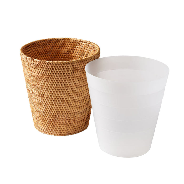 Better Homes & Gardens Rattan Bathroom Wastebasket - new