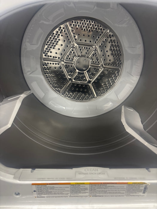 GE - 7.4 Cu. Ft. Gas Dryer with Sensor Dry - White with Matte Black - display_model