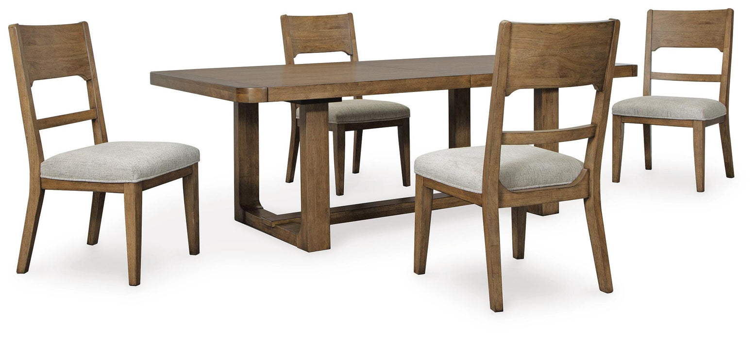 Cabalynn Light Brown Cabalynn Dining Table and 4 Chairs