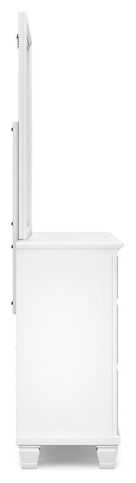 Fortman White Fortman Dresser and Mirror