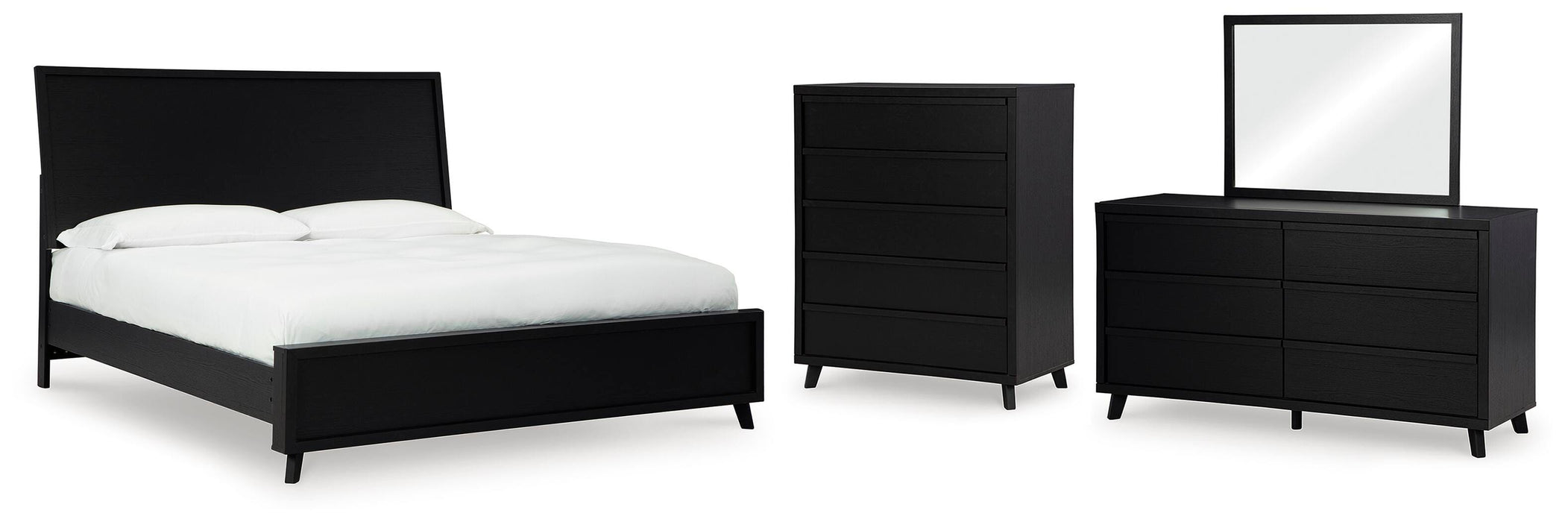 Danziar Black Panel Bedroom Collection