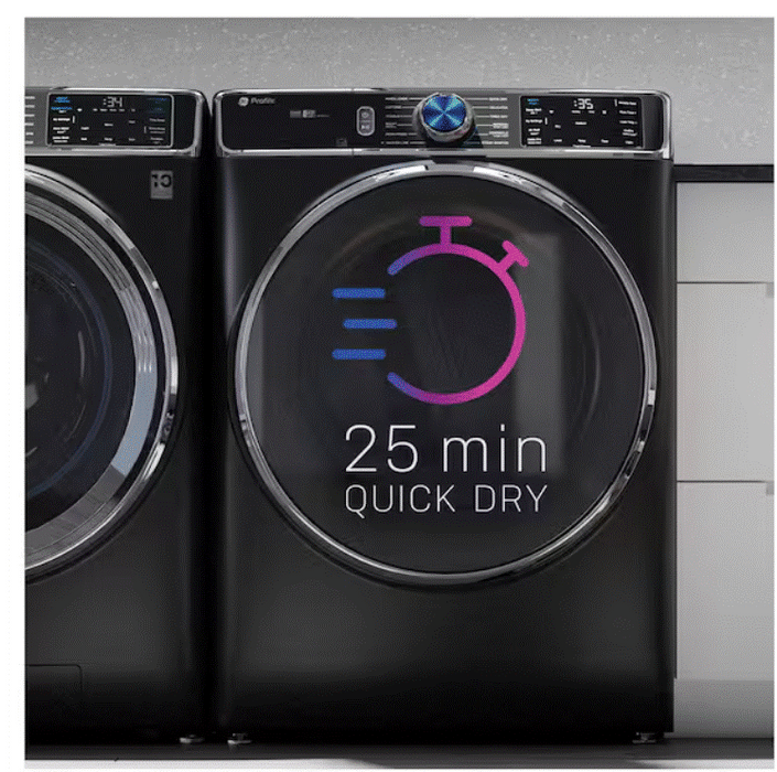 GE Profile 7.8 cu. ft. vented Gas Dryer in Sapphire Blue with Steam and Sanitize Cycle, ENERGY STAR - new