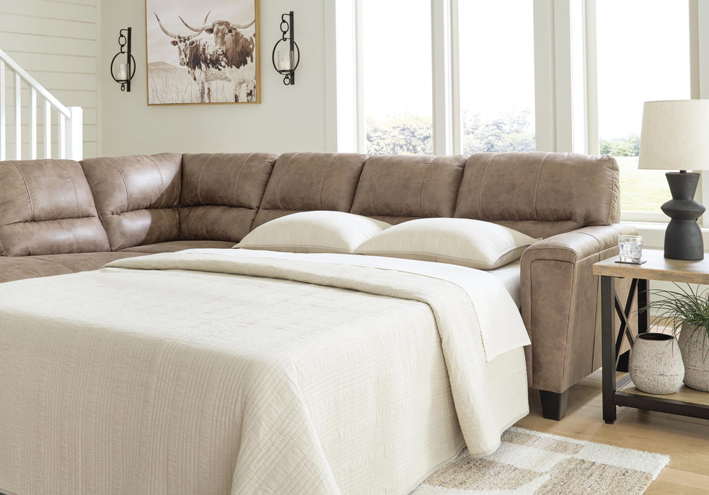 Navi Fossil Navi 2-Piece Sectional Chaise Sleeper Sofa