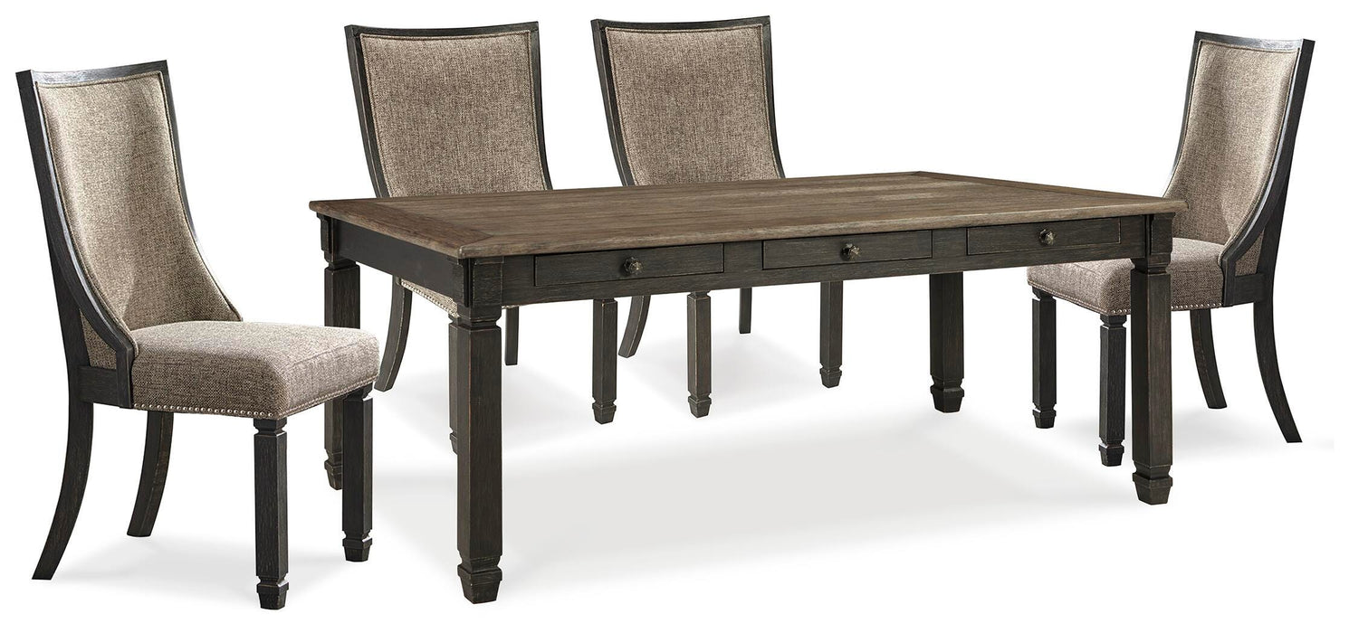 Tyler Creek Black/Gray Tyler Creek Dining Table and 4 Chairs