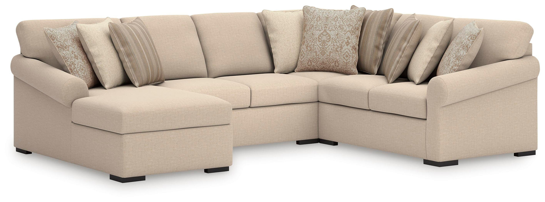 LadyMae Twill LadyMae 4-Piece Sectional with Chaise
