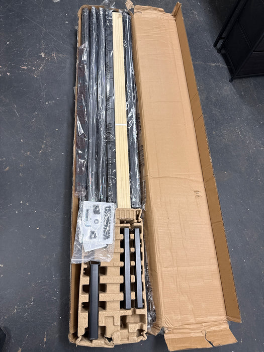 Zinus Mia 38" Metal Platform Bed Frame with Headboard, Queen - new