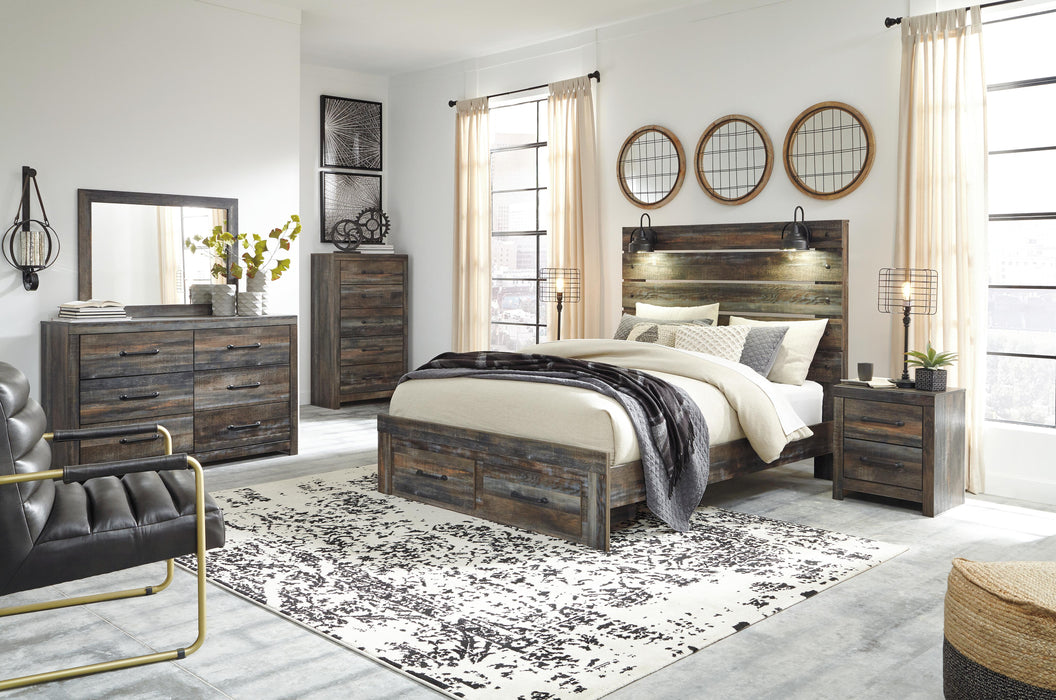 Drystan Multi Drystan Queen Panel Bed with 2 Storage Drawers