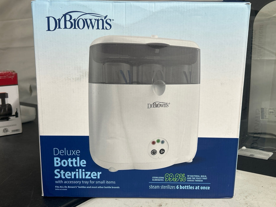Dr. Brown's Deluxe Electric Sterilizer for Baby Bottles, Nipples, & Other Baby Essentials, BPA Free - new