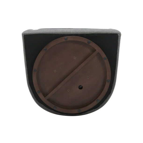 Better Homes & Gardens Bradford Wooden Base Modern Swivel Accent Chair, Gray - new