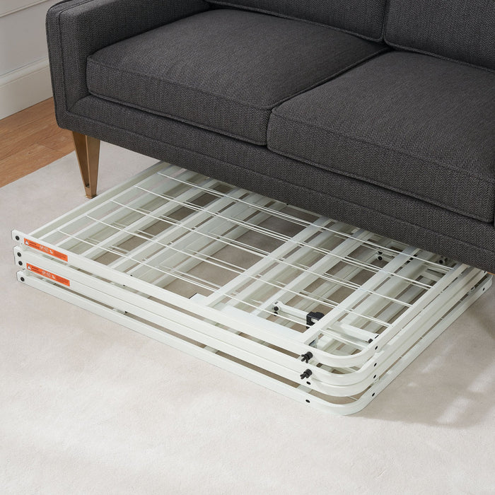 Mainstays Twin XL 14 High Profile Foldable Steel Platform Bed Frame with Storage Space Under Frame, - new