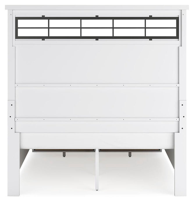 Ashbryn White/Natural Ashbryn Queen Panel Storage Bed