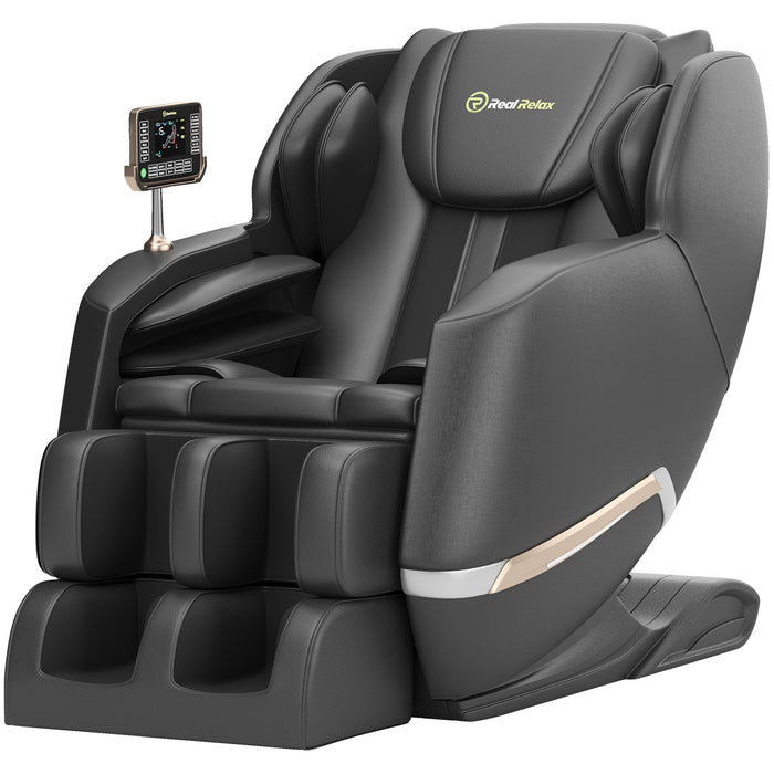 Real Relax Full Body Zero Gravity Shiatsu Recliner Electric Massage Chair, Black - new