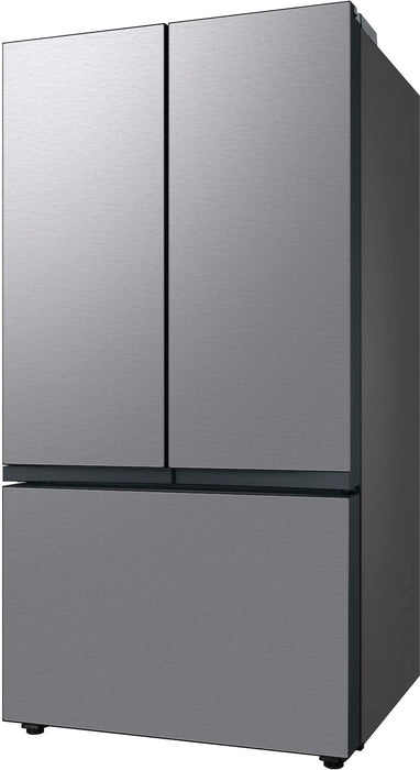 Samsung - BESPOKE 30 cu. ft. 3-Door French Door Smart Refrigerator with Beverage Center - Stainless Steel - new