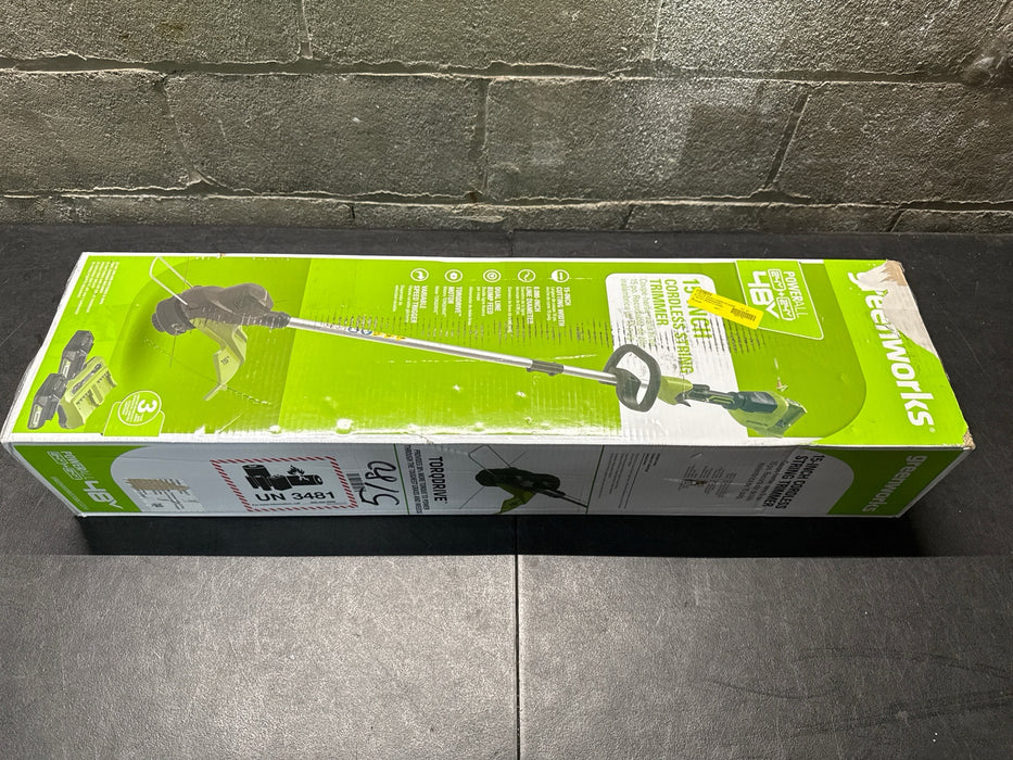 Greenworks 48V (2 x 24V) 8" Brushless Cordless Edger, (2) 4.0Ah Batteries and Dual Port Rapid Charger Included - new