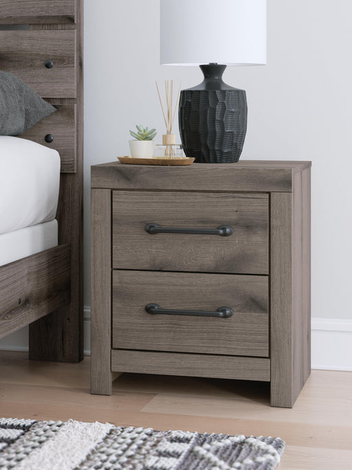 Urbanoore Brown Gray Two Drawer Night Stand