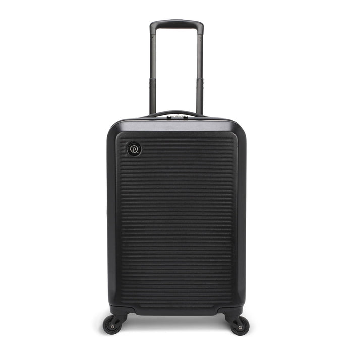 Protege 20 inch Hard Side Carry-On Spinner Luggage, Black Matte Finish (Walmart.com Exclusive) - open_box