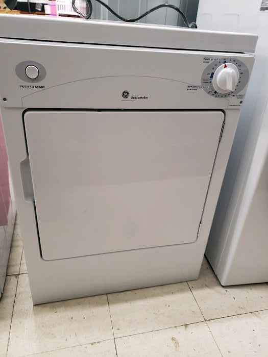 GE DSKP333ECWW Spacemaker 24" Portable Electric Dryer with 3.6 Cubic. Ft. Capacity - display_model