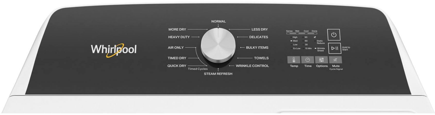 Whirlpool - 7.0 Cu. Ft. Electric Dryer with Steam and Moisture Sensing - White - display_model