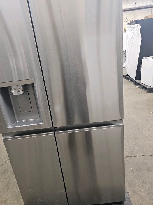 LG - 27.12 Cu. Ft. Door-in-Door Side-by-Side Refrigerator with SpacePlus Ice System - PrintProof Stainless Steel - open_box