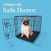 Vibrant Life Foldable 24" Metal Dog Training Crate with Divider Panel and Leak-Proof Tray