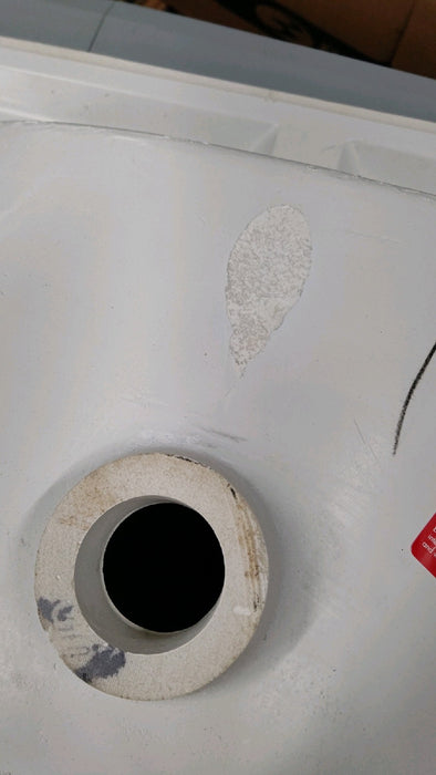 Glacier Bay 31 in. W x 22 in. D Solid Surface White Rectangular Single Sink Vanity Top in Titanium - new