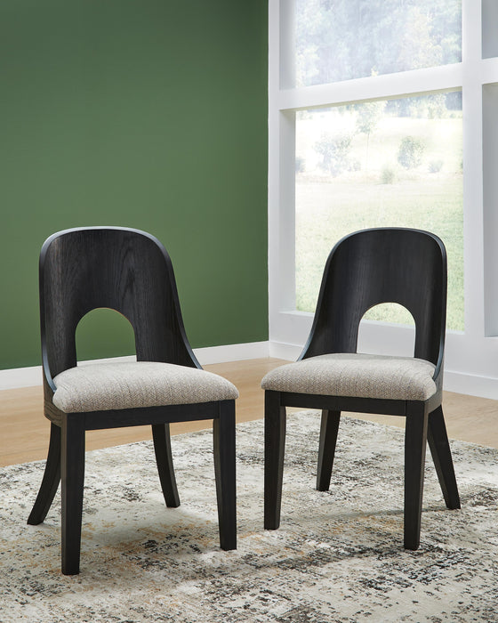 Rowanbeck Gray/Black Dining UPH Side Chair (Priced Per Item, Must Order 2, 4, 6, or 8)