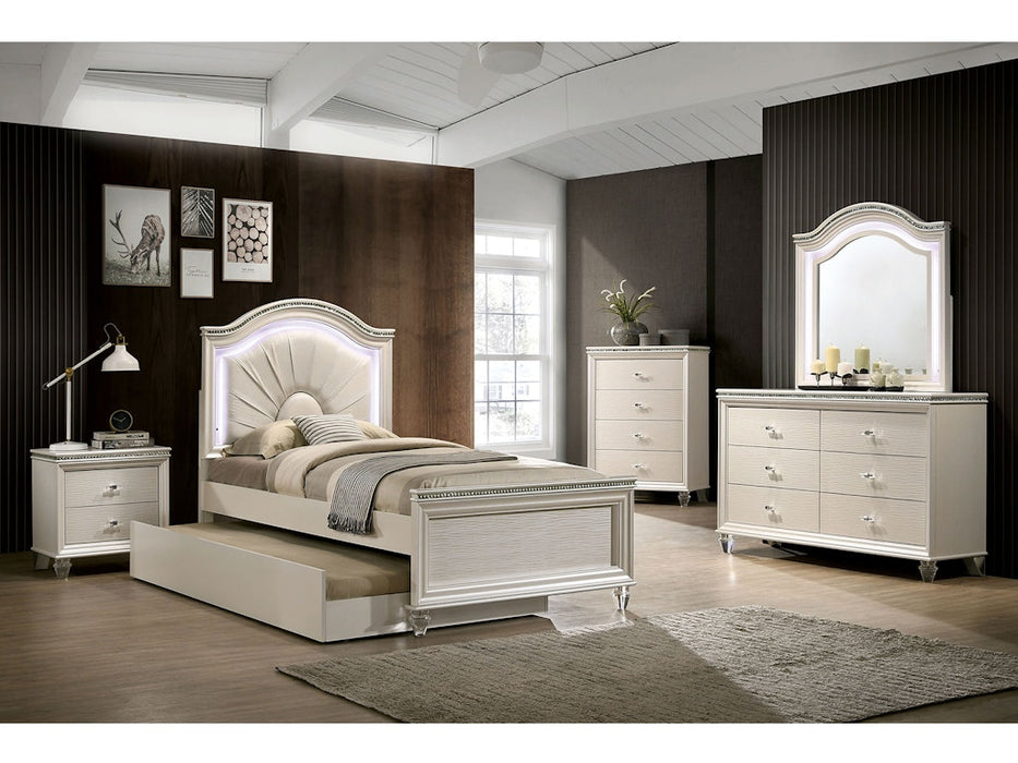 Furniture of America Bedroom 4 Pc. Twin Bedroom Set with Trundle CM7901T-4PC-TR at Furniture Market - new