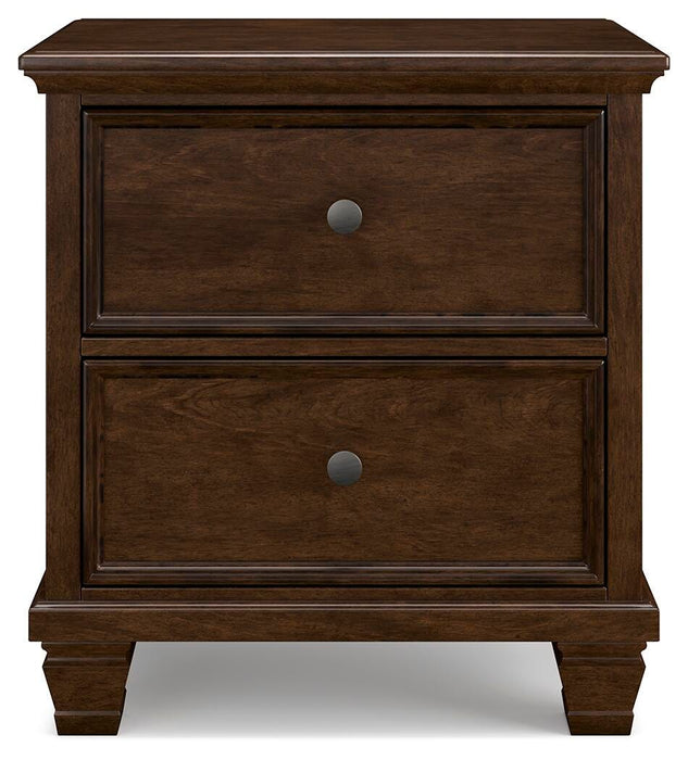 Danabrin Brown Two Drawer Night Stand