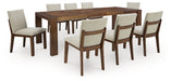Kraeburn Brown Kraeburn Dining Table and 8 Chairs