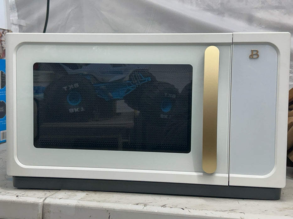 Beautiful 1.1 Cu ft 1000 Watt, Sensor Microwave Oven, White Icing by Drew Barrymore, New - new