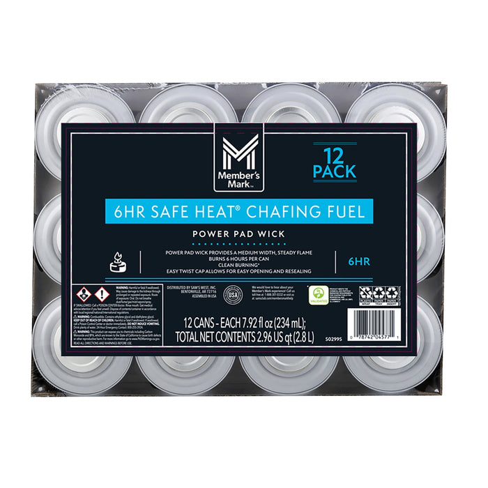 Member's Mark 6-Hour Safe Heat Chafing Fuel with PowerPad, 12 ct. - open_box