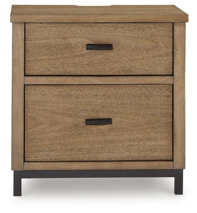 Tomtyn Light Brown Two Drawer Night Stand