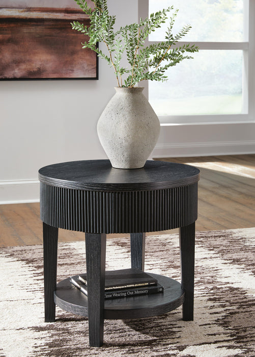 Marstream Black Round End Table