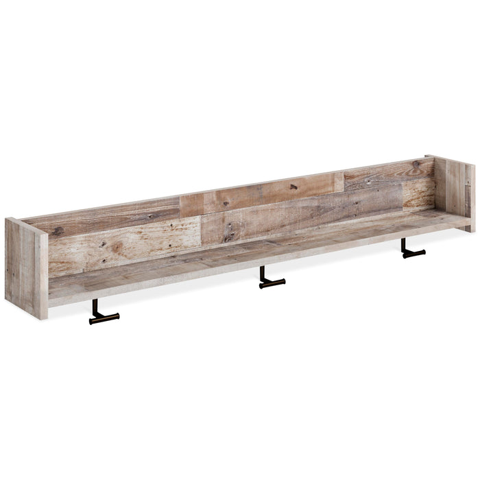 Neilsville Whitewash Wall Mounted Coat Rack w/Shelf
