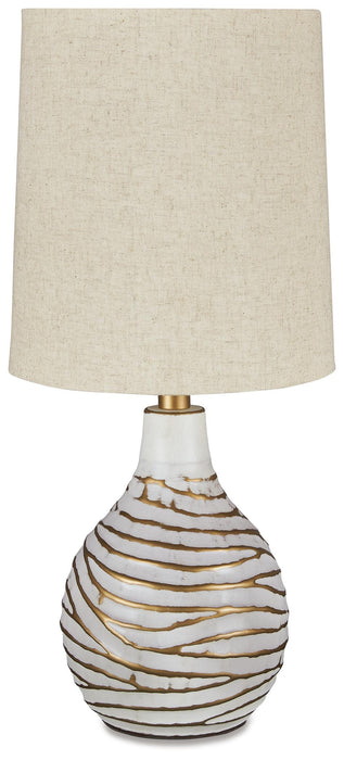 Aleela White/Gold Finish Metal Table Lamp (1/CN)