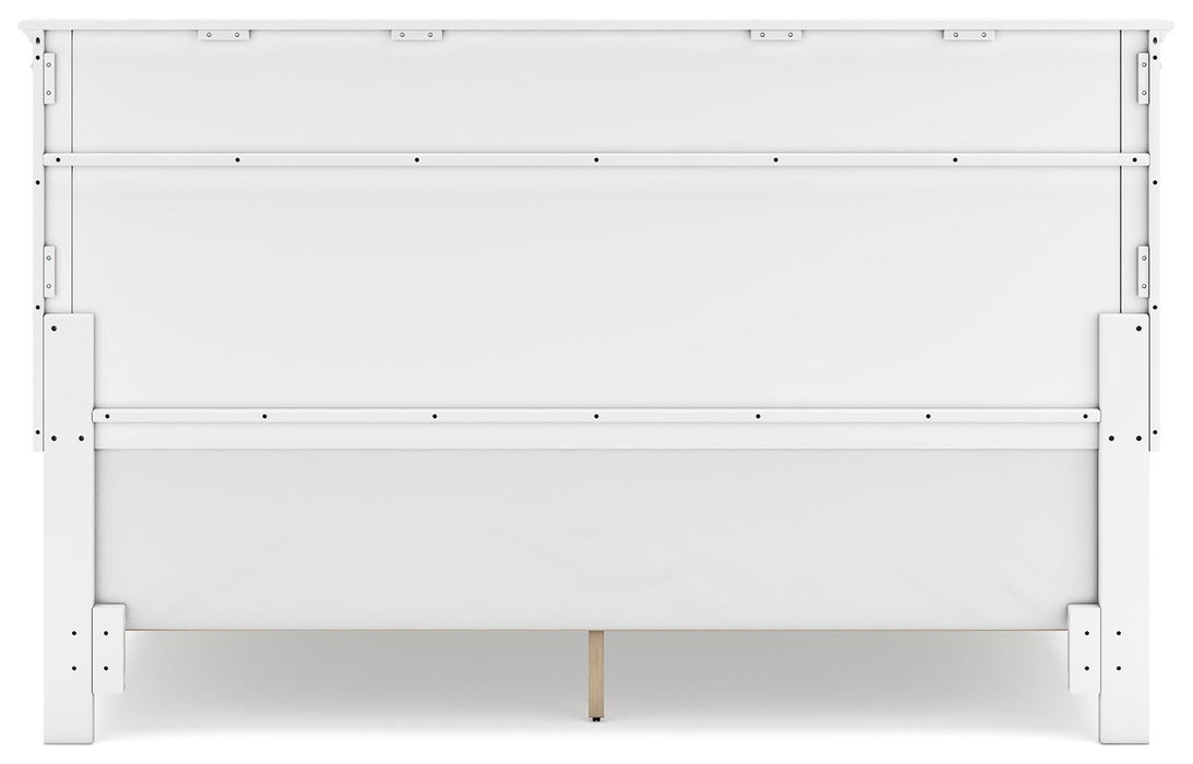 Fortman White Fortman King Panel Bed