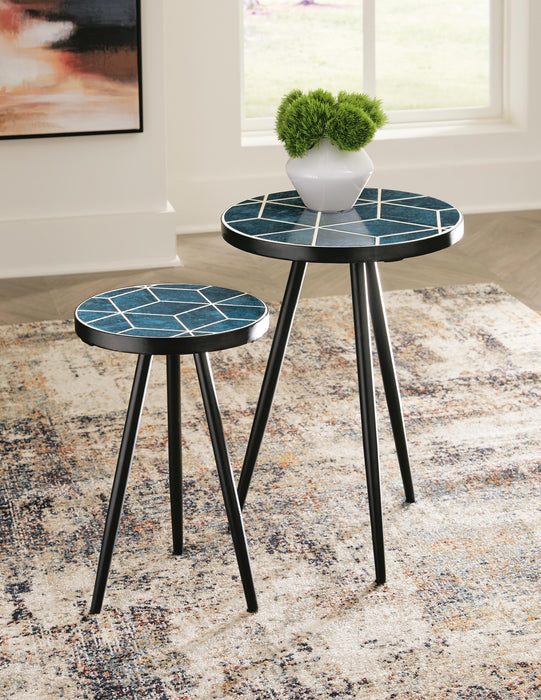 Clairbelle Teal Accent Table (Priced Per Item, Must Order 2, 4, 6, or 8)