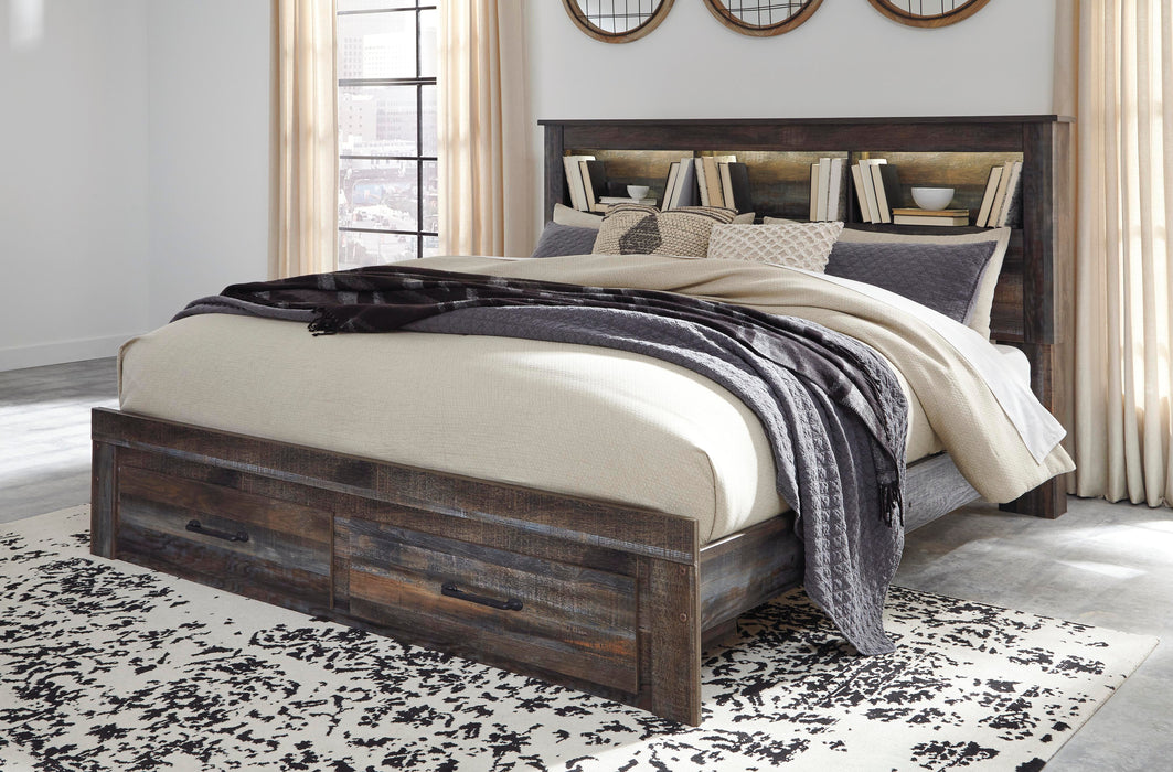 Drystan Multi Drystan King Bookcase Bed with 2 Storage Drawers
