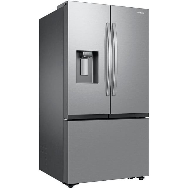 Samsung 27 cf French Door Refrigerator Counter Depth Ice & Water Triple Ice Maker Stainless Steel RF27CG5400SR - display_model