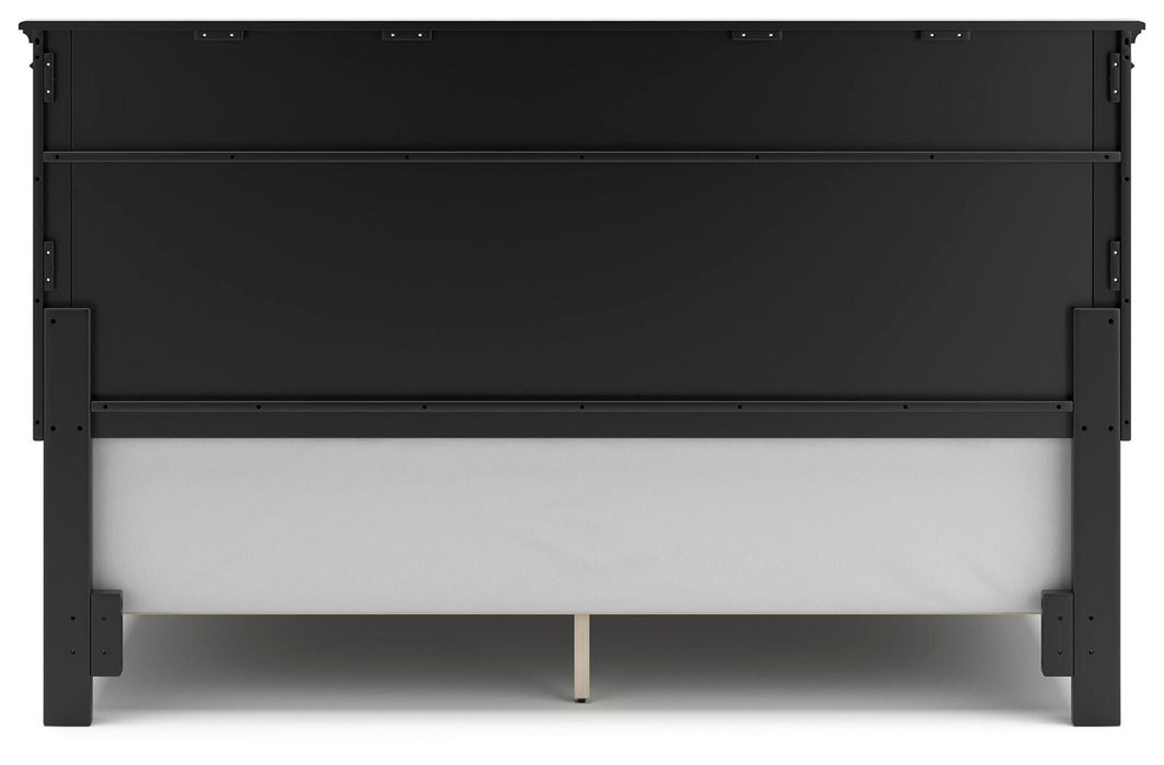 Lanolee Black Lanolee King Panel Bed