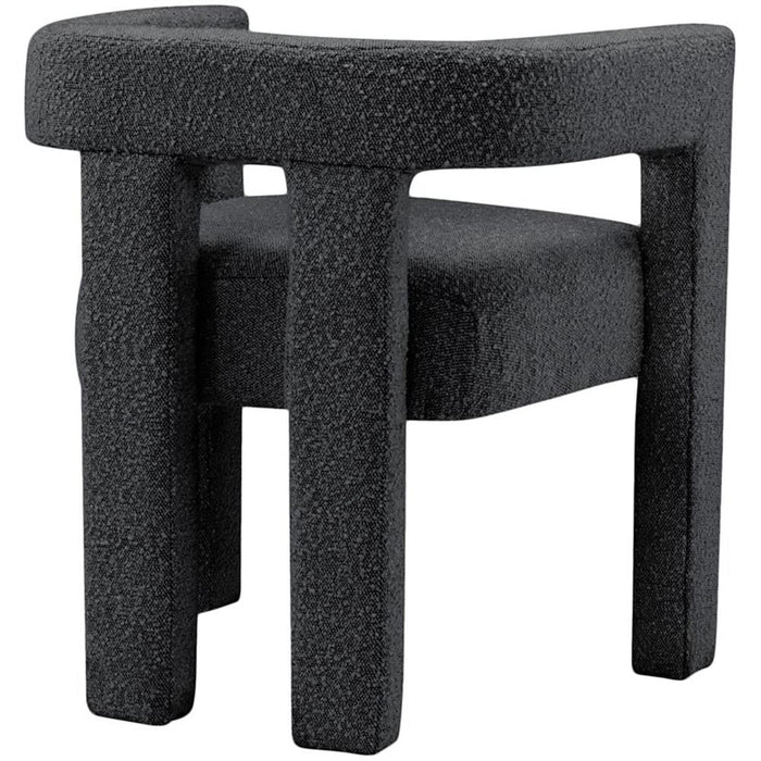 Maklaine Contemporary Fabric Accent Chair in Black - new