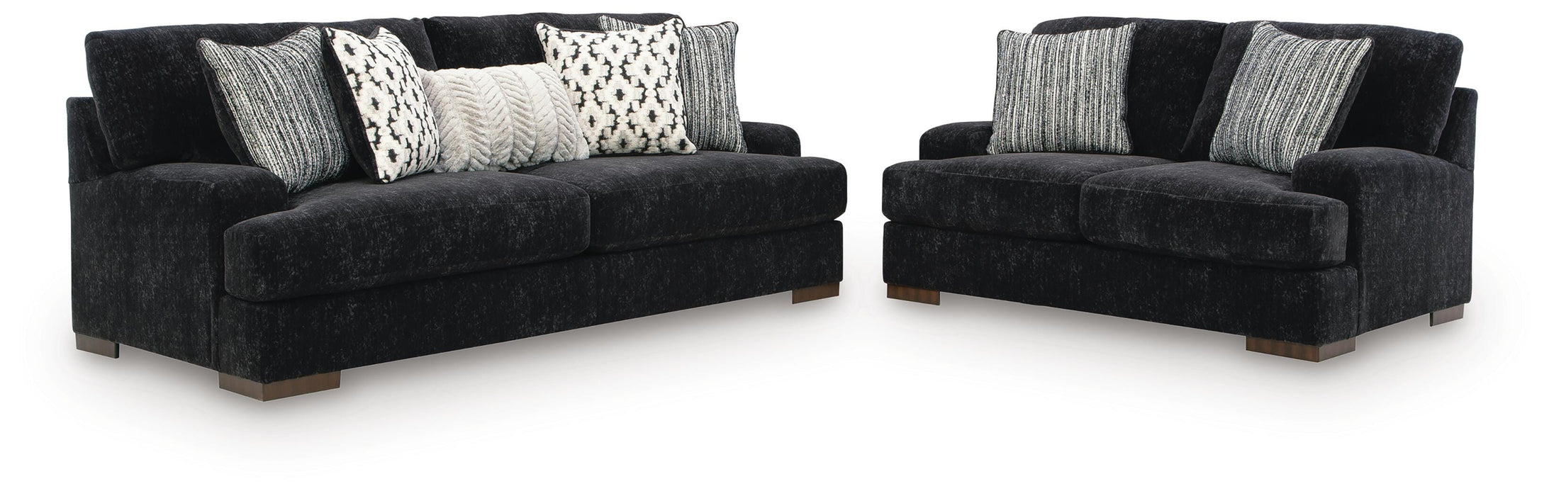 Whitmore Manor Black Pearl Whitmore Manor Sofa and Loveseat