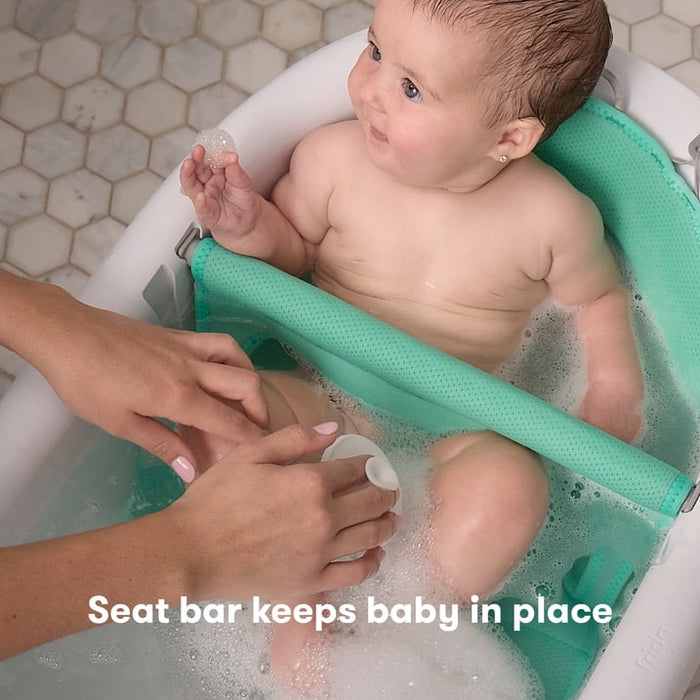 Frida Baby 4 in 1 Grow With Me Baby Bath Tub for Newborn to Toddler, White - new