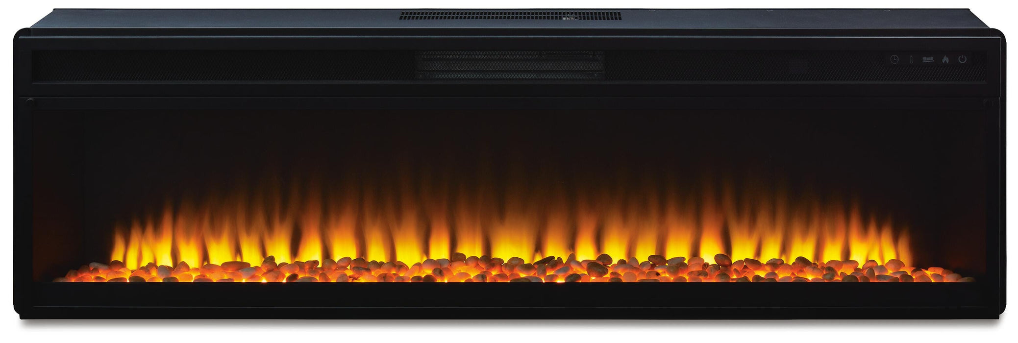 Entertainment Accessories Black Wide Fireplace Insert