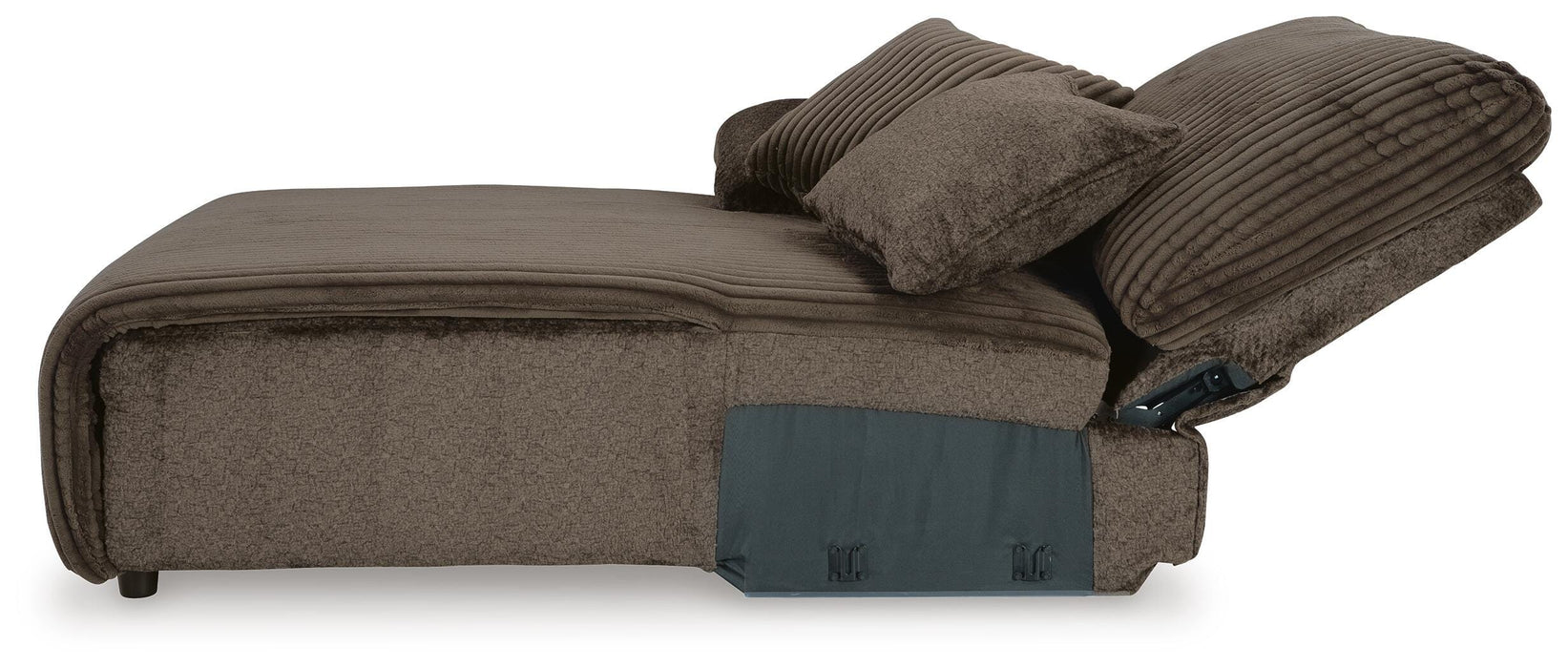 Top Tier Chocolate Top Tier 3-Piece Reclining Sofa Chaise Sectional